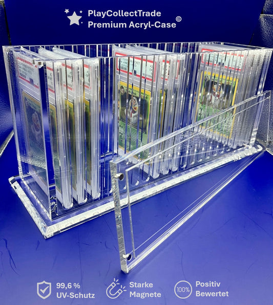 Acryl Case "PlayCollectTrade" Größe: 20er Ständer