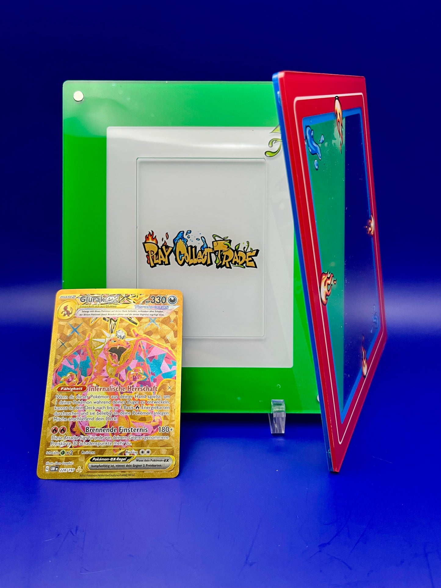 Acryl Case "PlayCollectTrade" Größe: Ständer